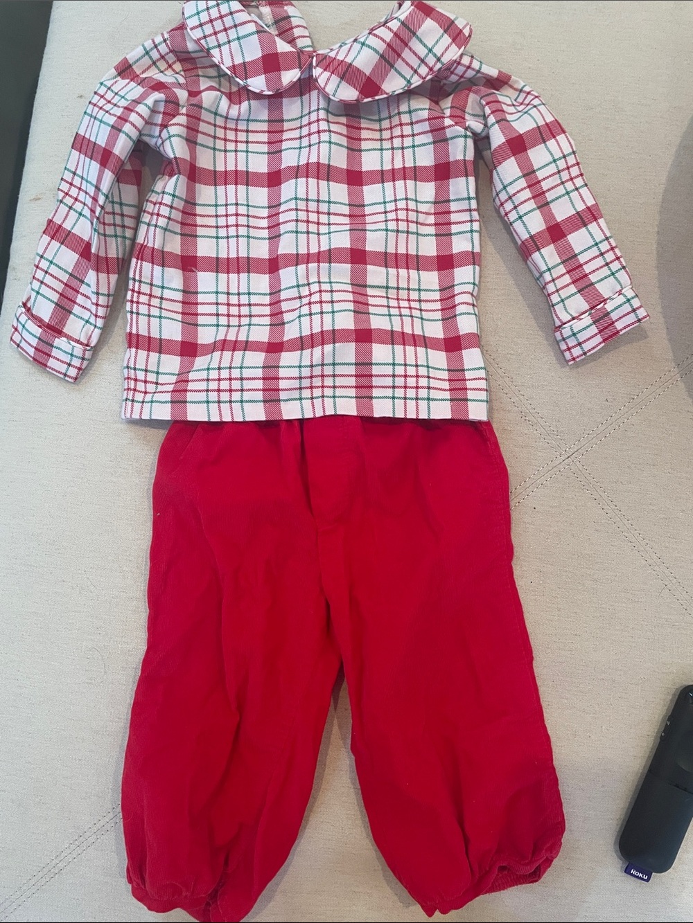 Little English Red and White Plaid Two-Piece Matching Set